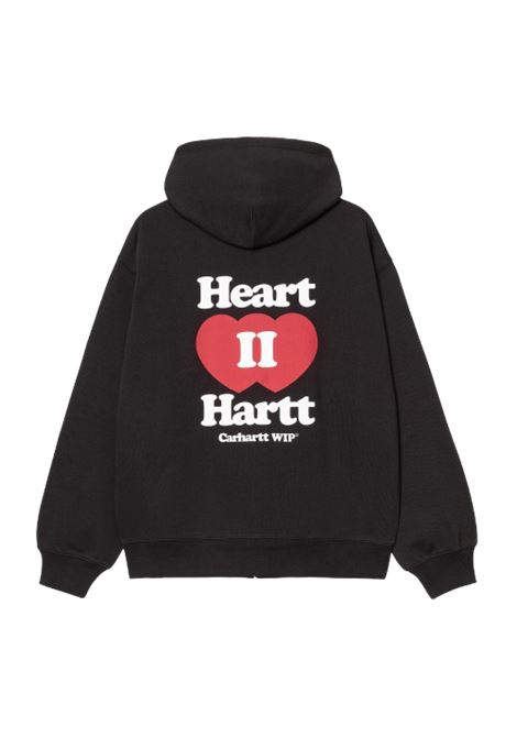 hooded heart ii hartt sweatshirt man black CARHARTT WIP | I03517689.XX